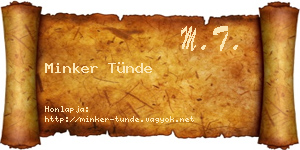 Minker Tünde névjegykártya